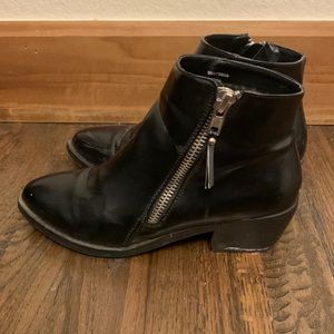 Shiny Moto Ankle Boot